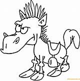 Horse Funny Coloring Pages Saddle Horses Color Drawing Cartoon Printable Print sketch template