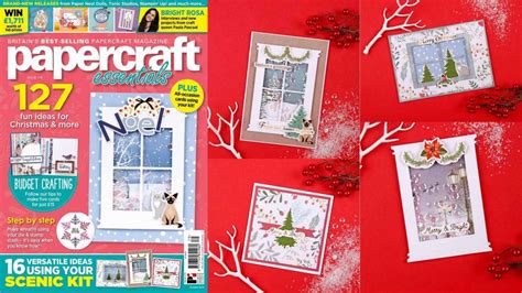 papercraft essentials magazine  shaker kit     festive