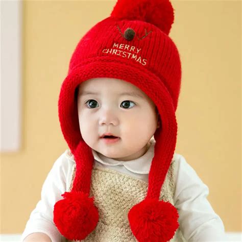 winter hat baby girl winter knitted wool hats caps  boys beanies