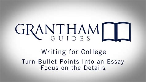 turn bullet points   essay focus   details writing