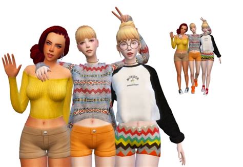 group poses   rinvalee sims  updates