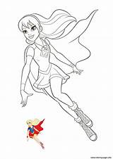 Girls Super Coloring Hero Supergirl Pages Dc Printable Girl Coloriage Imprimer Heros Héros Dessin Les sketch template