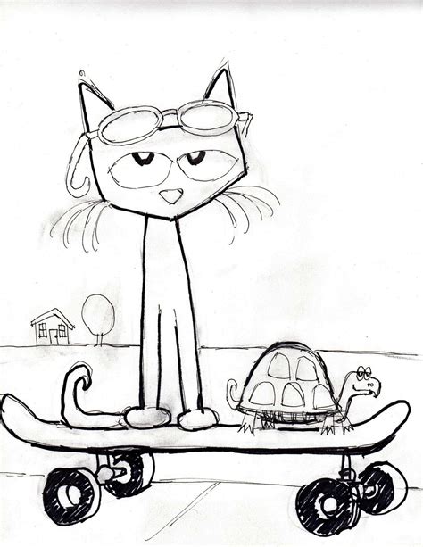printable pete  cat coloring pages printable templates