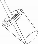 Botol Minum Sketsa Mewarnai Minuman Cup Plastik Openclipart Publik Cangkir Publicdomainvectors Straw sketch template