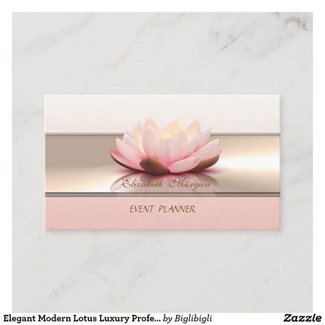 elegant modern lotus luxury professional business card zazzle