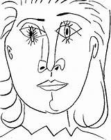 Picasso Coloring Pablo Pages Portrait Drawing Printable Dora Maar Drawings Getdrawings Face Getcolorings sketch template