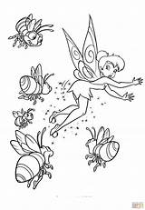 Coloring Pages Iridessa Disney Tinkerbell Fairy Birds Main Adult Color Bees Drawing Skip sketch template