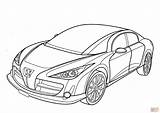 Supercars Drawing Coloring Car Getdrawings Pages Peugeot sketch template