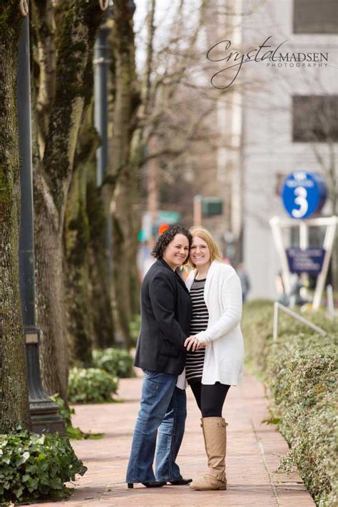 downtown portland engagement session with mal and suzanne