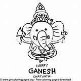 Chaturthi Ganesh Getcoloringpages sketch template
