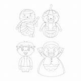Halloween Finger Puppets Coloring Printable Pages Crafts Easy Printablee Printables Via sketch template