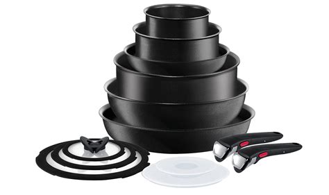 buy tefal  ingenio expertise  stick induction cookware set  pieces black dark