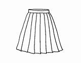 Skirt Coloring Pleated Colorear Coloringcrew sketch template