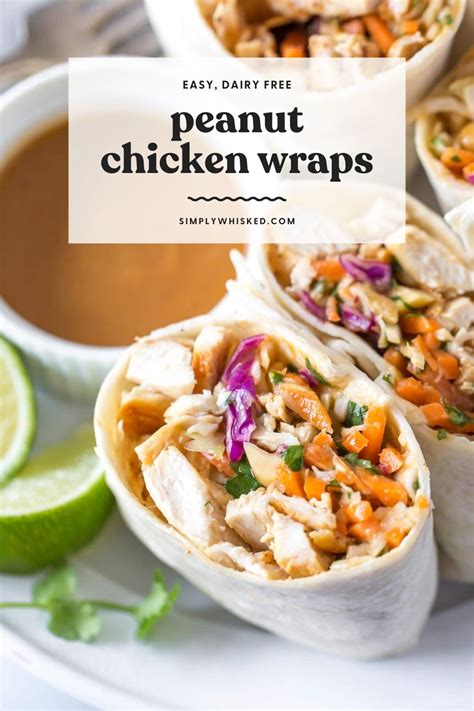 easy peanut chicken wraps dairy  simply whisked recipe