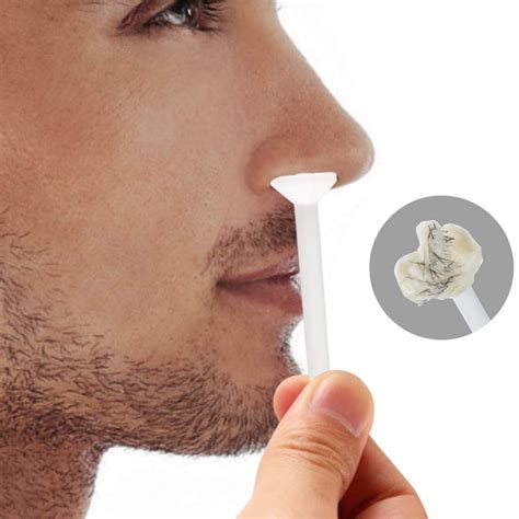 arrival nasal hair remover cleaning plastic double head wiping