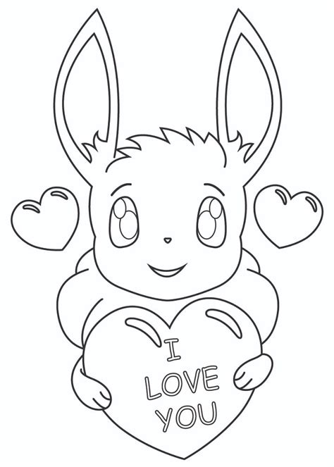lovely pokemon eevee coloring page  printable coloring pages  kids