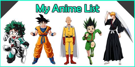 anime list    favorite shounen jump anime series