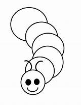 Worm Coloring Pages Printable Insect Apple Worms Color Visit Kids sketch template