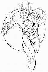 Coloring Pages Flash Superhero Printable Popular sketch template
