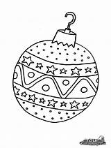 Christmas Ball Coloring Balls Pages Ornament Drawing Ornaments Printable sketch template