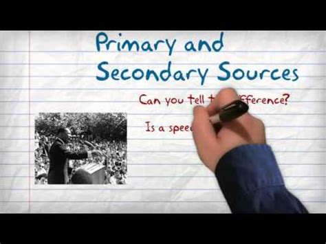 primary  secondary sources youtube