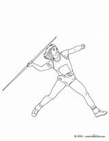 Coloring Athletics Javelin Pages Throw Sports Choose Board Coloringbay sketch template