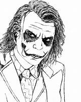 Joker Colorear Coringa Desenho Ledger Heath Putih Hitam Película Wonder Keren Weinreben Kostenlose Druckvorlagen Coloringhome Ausmalen Coloriages sketch template