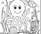 Ocean Coloring Pages Sea Under Animals Kids Printable Kindergarten Drawing Sheets Color Clipart Habitat Do Birijus Print Getdrawings Getcolorings sketch template