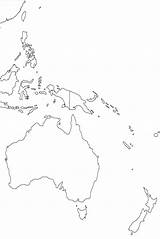 Oceania Continent Smallest sketch template