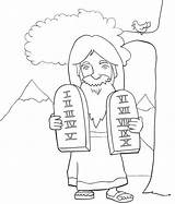 Commandments Moses Commandment Gebote Coloring4free Template Fifth Comandamenti Dieci sketch template
