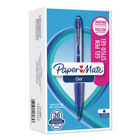 paper mate gel pen retractable value pack medium 0 7 mm blue ink