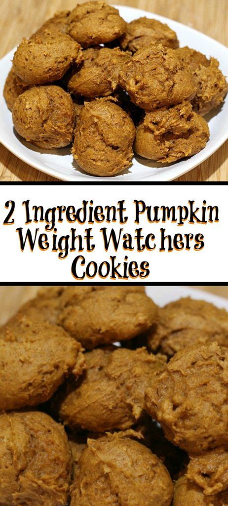 2 Ingredient Pumpkin Cookies Recipe Plus Weight Watchers Smartpoints