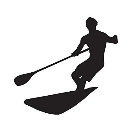 paddle board silhouette  getdrawings