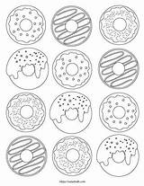Donuts Dozen Kawaii Doughnut Colouring Donat Natashalh Doughnuts Outline Sprinkles Hitam Putih Mewarnai Ausmalbilder Artisan Ausmalen Icing sketch template