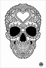 Coloring Skull Sugar Comments sketch template