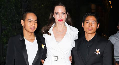 angelina jolie s sons maddox and pax join her at ‘first they killed my father premiere party