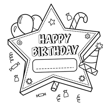 printable happy birthday coloring pages  teachers happy
