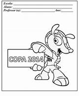 Copa Mascote Fuleco Colorir Retiradas sketch template