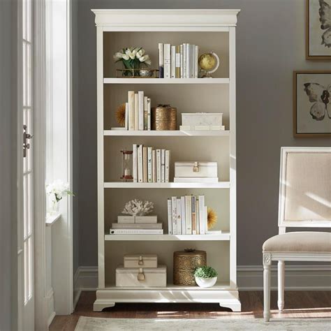 home decorators collection   polar white wood  shelf modular bookcase  adjustable