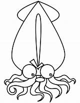 Squid Tintenfisch Ausmalbilder Ausmalbild Kostenlos sketch template