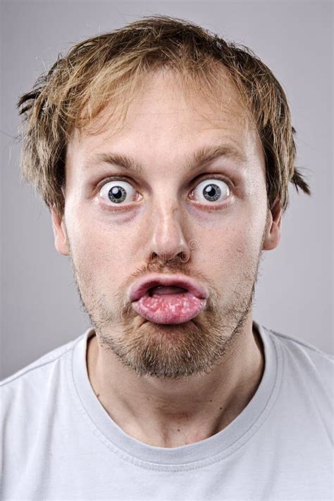 silly funny face stock image image  crazy head playing
