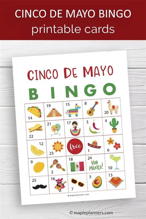 fun cinco de mayo bingo cards  kids  celebrate  fun mexican