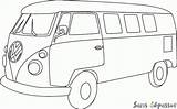 Vw Bus Coloring Clipart Bulli Van Volkswagen Pages Retro Printable Cliparts Clipground Hanson Lee Made Clip Sheet Camper Choose Board sketch template