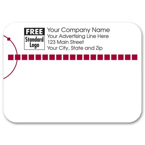 classy design red mailing label