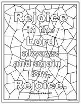 Philippians Rejoice Verse Bible Adron sketch template