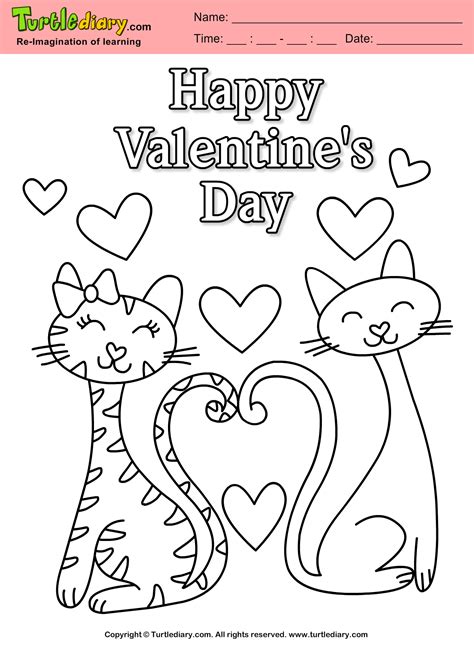 kindergarten coloring pages  valentine day