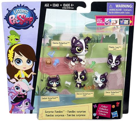 littlest pet shop surprise families puppies mini pet  pack hasbro toys