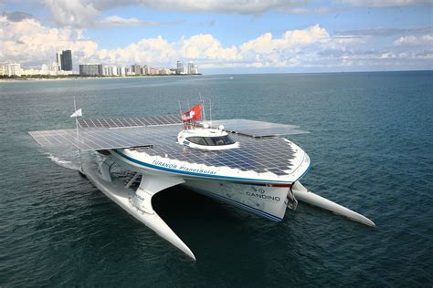 turanor solar powered boat   catamaran boat  circle  earth  solar power