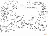 Rhinoceros sketch template