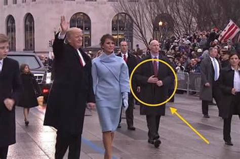 trump inauguration bodyguard  fake arms  parade  shock reason daily star